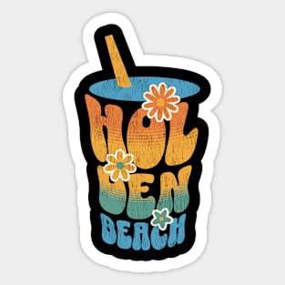 Holden Beach, North Carolina Drink Up the Summer Sticker